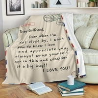 Leastforme English Pismo za poruke Ispis Mekani flanel pokrivač pokrivača za kauč na kauču