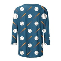 Majčin dan za žene za bejzbol grafički ljetni casual top tees rukava za posadu izrez labavi fit bluza