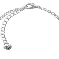 Delight nakit silvertone duga kovrčava clef višebojna kristalna mama šarm ogrlica