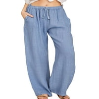 Beiwei Womens Pajemma Lounge hlače sa džepom Casual Palazzo široke nogalne hlače za vuču PJS dno joga