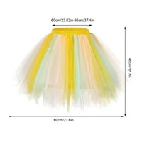 Ženska bombonska boja multibolor suknja podržava pola tjelesne listiće matictoat šarene male kratke