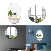 Goodhd kreativni akrilni okrugli ovalno ogledalo zidne naljepnice samoljepljivo ukrasno ogledalo