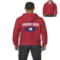 Muška dukserica Pulover sa punim zip - Virginia Beach