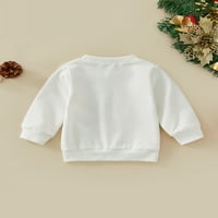 Božićne dijete dječje dječake lijepe majice Pismo Santa tiskani pulover dugih rukava xmas dukserice