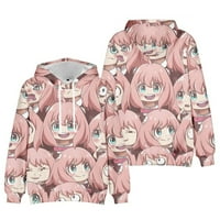 Anya Ženske djevojke Hoodie Anime Spy Porodica 3D štampanje mekog unise džemper kostim pulover