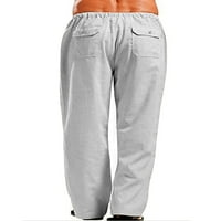 Muške vučne labave platne hlače Lagani elastični struk joga salona pamučne pajama pantalone pantalone