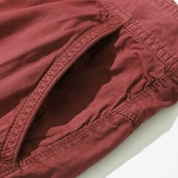 Cuoff kratke hlače Ljetne kratke hlače Muški kombinezoni casual capris ravne višejezetne hlače crvena