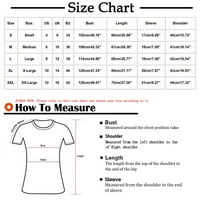 Bigersell Workout T majice za žene vrhovi kratkih rukava V-izrez V-izrez Grafički tisak sa džepnim bluzama