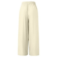DMQupv Capri pantalone za žene plus veličine Stretch ženska modna casual elastična velika struka širokih