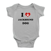 Srce Jackshund pas smiješno baby bodysuits