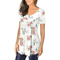 Ženska bluza Ljeto labavi kratkog košulje od kratkog struka Naslezane saželjene duplice