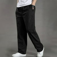 Leodye pantalone za muškarce čišćenje muške teretne hlače tanke čvrste pravne hlače casual vanjskih