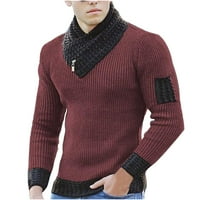Levmjia džemper sa šalcem za čišćenje Pleteni pulover Duks dugih rukava Muški šivanje džemper
