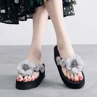 Slip na sandalama za žene dame modne ljetne cvijeće Bohemian stil papuče za plažu cipela