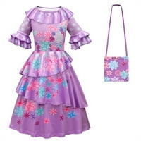 Encanto Girls Rođendanska odjeća ruffle rukavi cvjetne haljine suknje Princess party haljina Djevojke