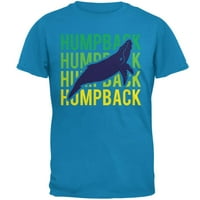 Humpback Whale Slođen ponovljeni rok majica Sapphire SM