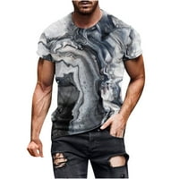 3D tiskane majice za muškarce, muške ljetne udobne dnevne vrhove kratkih rukava Crewneck Tees casual