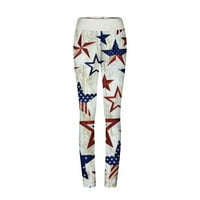 Gaecuw USA Tematske gamaše za žene Ležerne prilike, ležerne joge hlače visoki struk ravne duge hlače