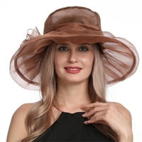 Žene Kentucky Derbi Crkveni šešir Elegantni sunčevi šeširi Široki rub Sunčeva haljina crkvene hat