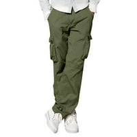 Puntoco muške teretne hlače Slim Multi džepne pantalone na otvorenom Sportske kombinezone hlače vojska