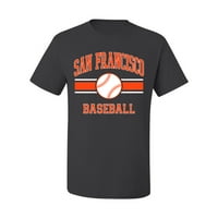 Divlji Bobby Grad San Francisco Baseball Fantasy Fan Sports Muška majica, ugljen, 5x-veliki