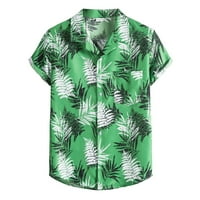 Muška havajska košulja Brze suho tropske košulje Aloha kratki rukav za odmor na plaži za odmor