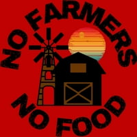 Poljoprivrednici Nema hrane Boys Red Graphic TEE - Dizajn ljudi XS