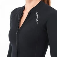 Newway Wetsuits Top Jacke Muške žene s dugim rukavima s košulja na prednji zip sportovi za ronjenje