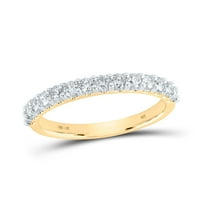 Dijamantna ponuda 14KT Žuta zlatna žena Okrugli dijamantski vjenčanik CTTW