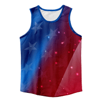 4. srpnja Grafički majica bez rukava bez rukava Košulje Crvene plave zvijezde Eagle USA Rezervoar za