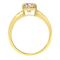 2.0ct jastuk za rezanje šampanjca simulirani dijamant 14k žuti zlatni godišnjički angažman prsten veličine 8,75