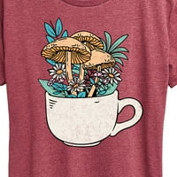 Instant poruka - Cvijeće za kafu - Ženska grafička majica kratkih rukava