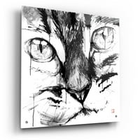 Epic Art 'Cat Face' by Pechane, akril staklena zida Art, 24 x24