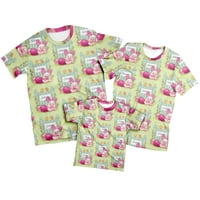 Pogodno putovanje za nošenje roditeljskog dječije odjeće Crtanie-winnie The Pooh tiskane kratke majice,