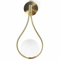 Zidna svjetiljka za staklenu svjetiljku Nordic Style LED toplo svijetlo zlatne željezne nosače zidne