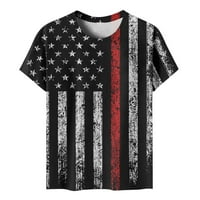 Košulje od 4. srpnja za žene Ženska ljetna casual crewneck kratki rukav T-majice zastava Ispis FIT osnovni