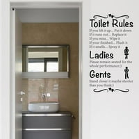 Fnochy zidne naljepnice za djecu Toalet pravila Zidne naljepnice, šaljive zidne naljepnice pogodne su