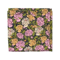 Pamuk Saten Duvet Cover, King Cali King - Peony Cvijeće Cvjetni proljetni vrt Botaničke peonike Pink
