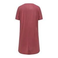 Olyvenn Ženska Trendy plus midi majice sa džepovima snižena Vintage odjeća modni ljetni kratki rukav