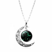 Kreativna konzervelacija Vreme polumjeseca Dragene ogrlica jedinstvena dizajnerska ogrlica srebrna 7
