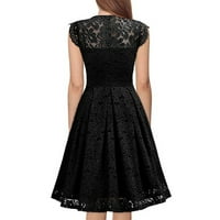Lovskoo Womens Ljetne haljine Little Crna haljina haljina Trendy CACH CUNICK Dress V izrez bez rukava