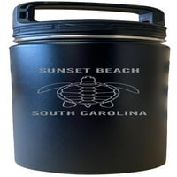 Sunset Beach Južna Karolina Suvenir OZ gravirani crni izolirani dvostruki zidni boca od nehrđajućeg