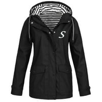 Huaai kaputi za žene Žene Ležerne prilike čvrste jakne plus veličine s kapuljačnim vjetrovima vanjski
