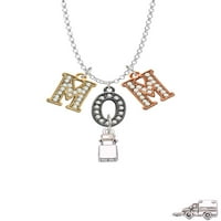 Delight nakit Silvertone 3-D Hitna pomoć - Multi-obojena kristalna mama šarm ogrlica