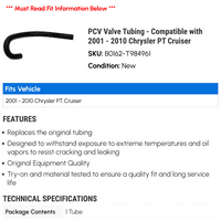 Cijev ventila - kompatibilna sa - Chrysler PT Cruiser 2009