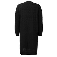 Vedolay jakne za žene predimenzionirani trendy kaputi modne casual srušene casual jakne, crne s