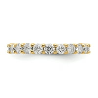 2. CT. Prirodni dijamant ženski vječni vjernici za vjenčani prsten u 14k žutom zlatu