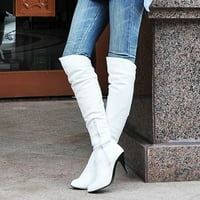 Ženske čizme čizme, žene tanke visoke pete preko koljena čizme snijega dugim čizmama tople zimske cipele