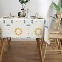 Stolni stol stol za pravokutnike, geometrijski cvjetni ispisi za trpezarijski stol Poklopac vodootporan
