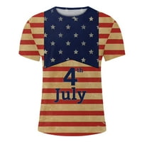 Američke majice za zastave za muškarce Grafičke majice Ležerne prilike 4. srpnja Thirt Dan Neovisnosti